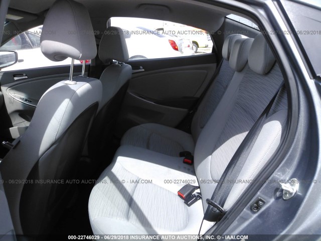 KMHCT4AE8GU054800 - 2016 HYUNDAI ACCENT SE GRAY photo 8