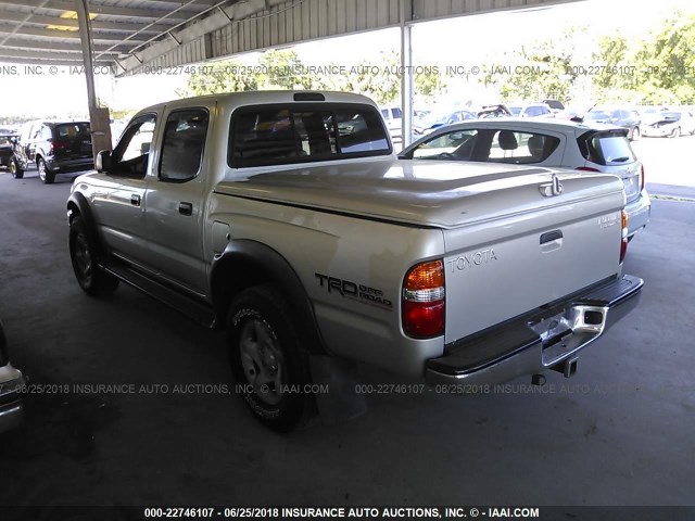 5TEGN92N91Z765772 - 2001 TOYOTA TACOMA DOUBLE CAB PRERUNNER SILVER photo 3