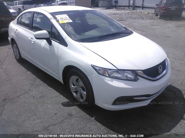 19XFB2F50FE111232 - 2015 HONDA CIVIC LX WHITE photo 1