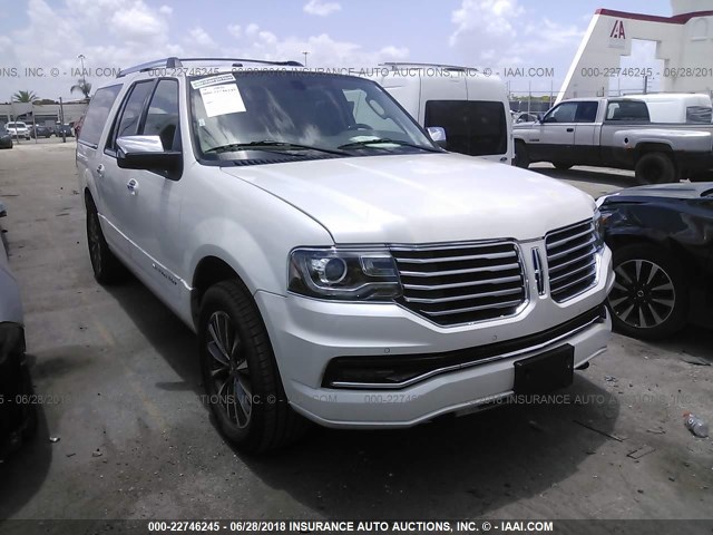 5LMJJ3JT7HEL06423 - 2017 LINCOLN NAVIGATOR L/SELECT WHITE photo 1