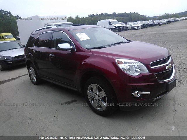 2GNFLHE30E6160985 - 2014 CHEVROLET EQUINOX LTZ RED photo 1