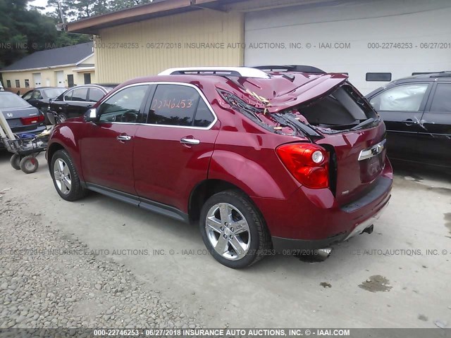 2GNFLHE30E6160985 - 2014 CHEVROLET EQUINOX LTZ RED photo 3