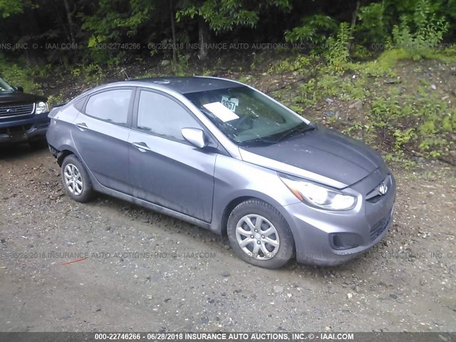 KMHCT4AE0DU586490 - 2013 HYUNDAI ACCENT GLS/GS GRAY photo 1