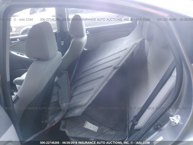 KMHCT4AE0DU586490 - 2013 HYUNDAI ACCENT GLS/GS GRAY photo 8