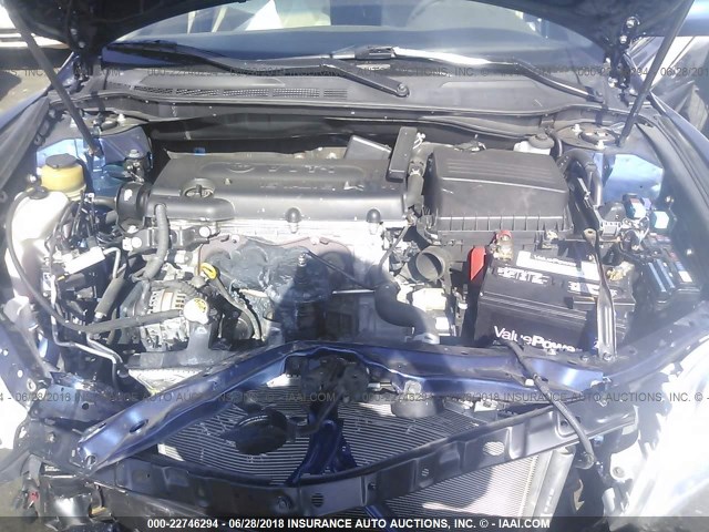 4T1BE46K98U255207 - 2008 TOYOTA CAMRY CE/LE/XLE/SE BLUE photo 10
