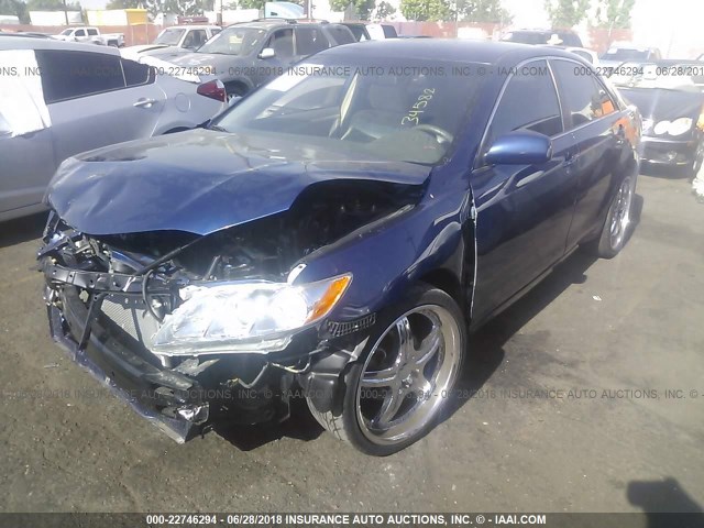 4T1BE46K98U255207 - 2008 TOYOTA CAMRY CE/LE/XLE/SE BLUE photo 2
