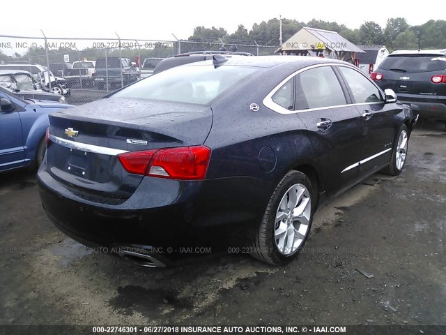 2G1125S31J9142246 - 2018 CHEVROLET IMPALA PREMIER Dark Blue photo 4