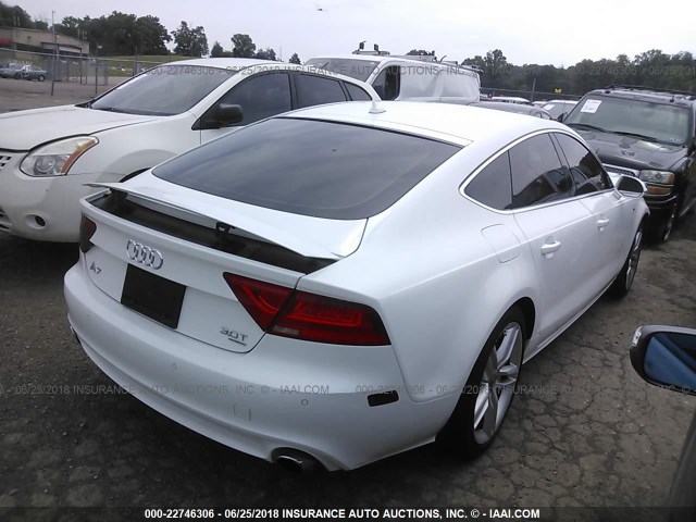 WAUYGAFC8CN081484 - 2012 AUDI A7 PREMIUM PLUS WHITE photo 4