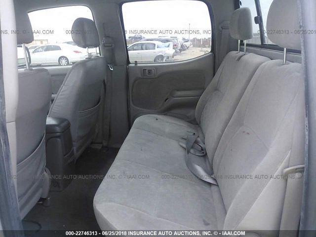 5TEHN72N84Z389868 - 2004 TOYOTA TACOMA DOUBLE CAB SILVER photo 8