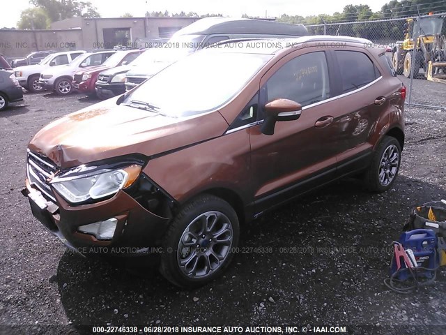 MAJ6P1WL5JC206305 - 2018 FORD ECOSPORT TITANIUM ORANGE photo 2