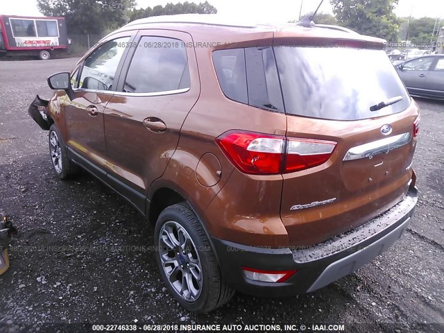 MAJ6P1WL5JC206305 - 2018 FORD ECOSPORT TITANIUM ORANGE photo 3