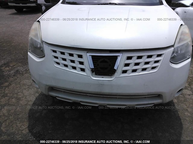 JN8AS58V58W138061 - 2008 NISSAN ROGUE S/SL WHITE photo 6