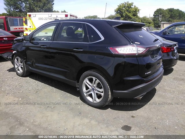 2FMPK4K92JBB20020 - 2018 FORD EDGE TITANIUM BLACK photo 3