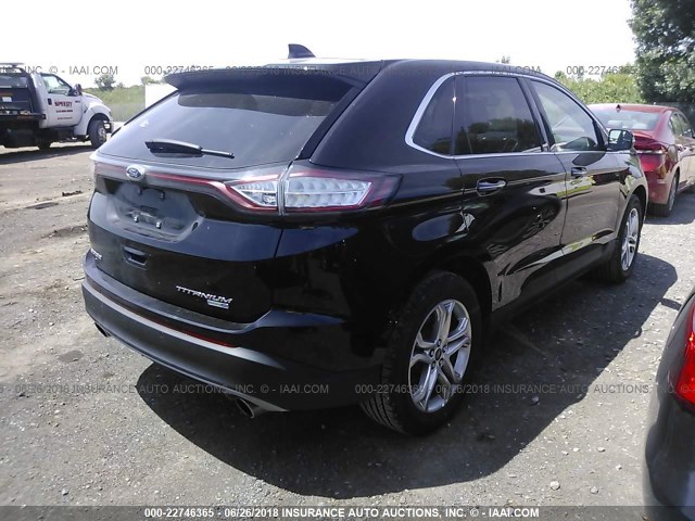 2FMPK4K92JBB20020 - 2018 FORD EDGE TITANIUM BLACK photo 4