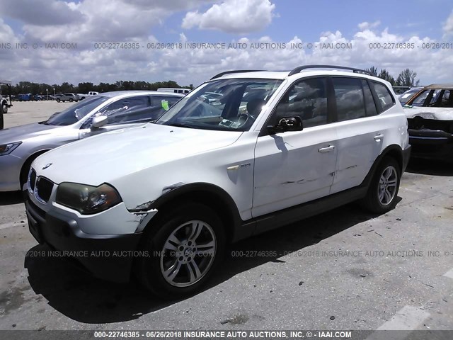 WBXPA93475WD02054 - 2005 BMW X3 3.0I WHITE photo 6