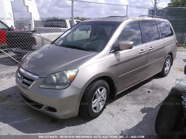 5FNRL38767B136307 - 2007 HONDA ODYSSEY EXL GOLD photo 2