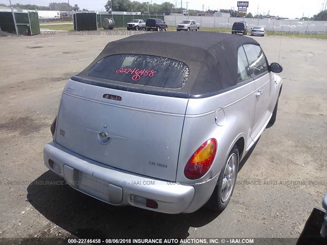 3C3EY55E55T335432 - 2005 CHRYSLER PT CRUISER TOURING SILVER photo 4