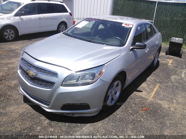 1G11B5SL9EF145537 - 2014 CHEVROLET MALIBU LS ვერცხლისფერი ფოტო 2