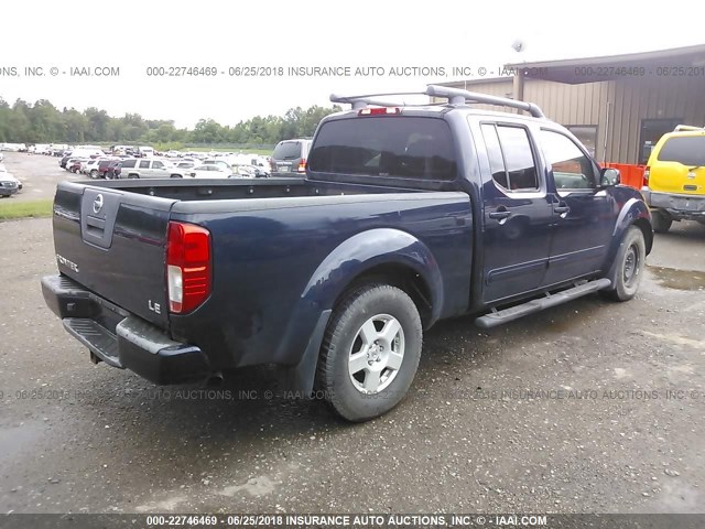 1N6AD09U88C441090 - 2008 NISSAN FRONTIER CREW CAB LE/SE/OFF ROAD BLUE photo 4