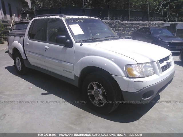 1FMZU77E71UC74646 - 2001 FORD EXPLORER SPORT TR  WHITE photo 1