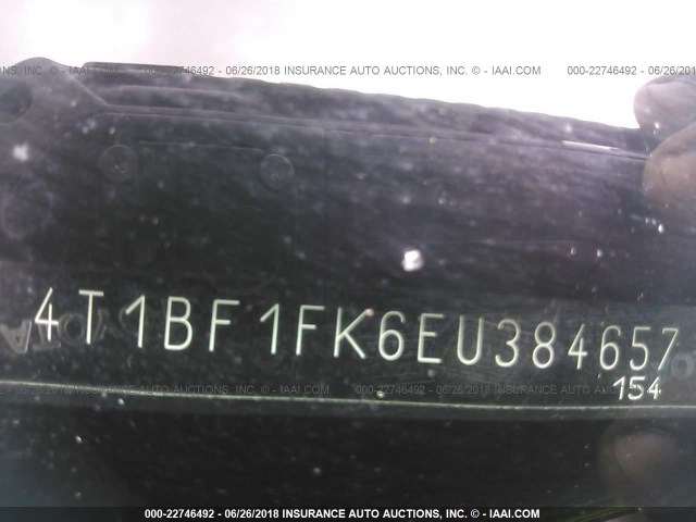 4T1BF1FK6EU384657 - 2014 TOYOTA CAMRY L/SE/LE/XLE 银色 照片 9