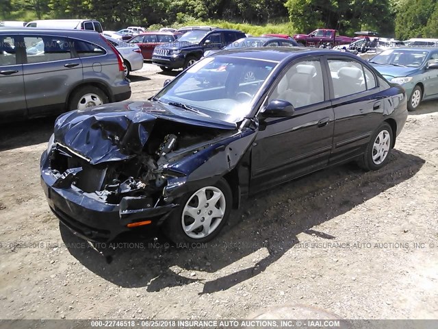 KMHDN46D16U250106 - 2006 HYUNDAI ELANTRA GLS/GT/LIMITED BLACK photo 2