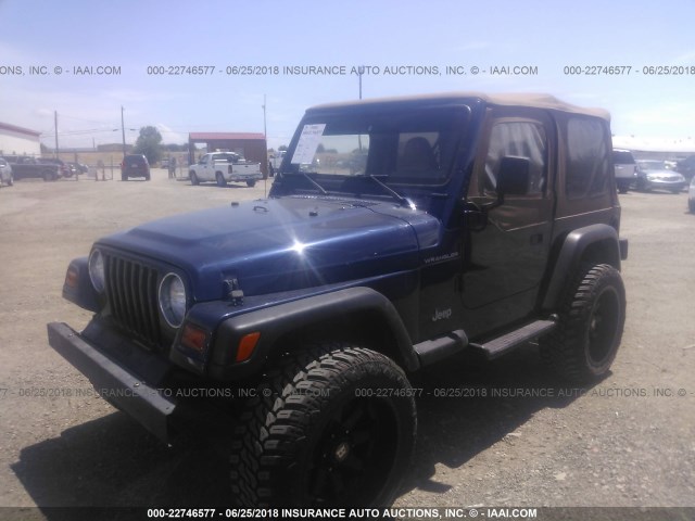 1J4FY29P2VP492697 - 1997 JEEP WRANGLER / TJ SE Dark Blue photo 2