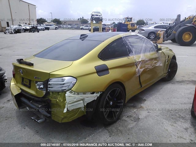 WBS3R9C50FK332086 - 2015 BMW M4 GOLD photo 6