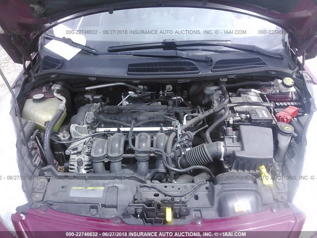 3FADP4FJ1BM113143 - 2011 FORD FIESTA SES BURGUNDY photo 10