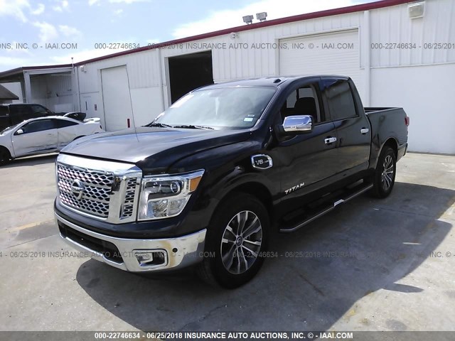 1N6AA1E64HN536126 - 2017 NISSAN TITAN SV/SL/PLATINUM RESERVE BLACK photo 2