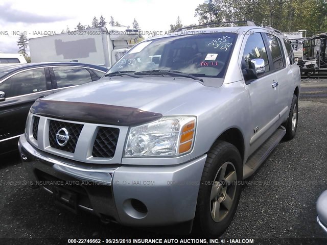 5N1AA08B26N710936 - 2006 NISSAN ARMADA SE/LE SILVER photo 2