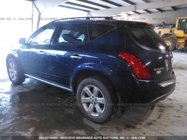 JN8AZ08T96W423033 - 2006 NISSAN MURANO SL/SE/S Navy photo 3