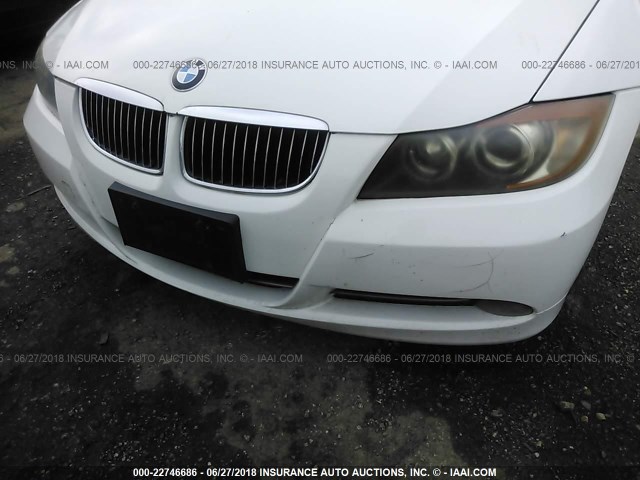 WBAVB33536KS32322 - 2006 BMW 330 I WHITE photo 6
