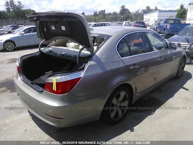 WBANV13598CZ58579 - 2008 BMW 528 XI BEIGE photo 4