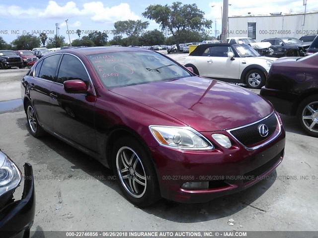 JTHCH96S760008431 - 2006 LEXUS GS GENERATION 200 300 RED photo 1