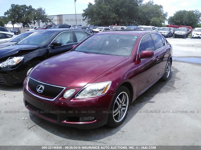 JTHCH96S760008431 - 2006 LEXUS GS GENERATION 200 300 RED photo 2