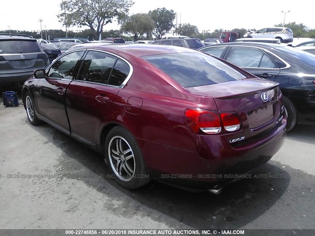 JTHCH96S760008431 - 2006 LEXUS GS GENERATION 200 300 RED photo 3