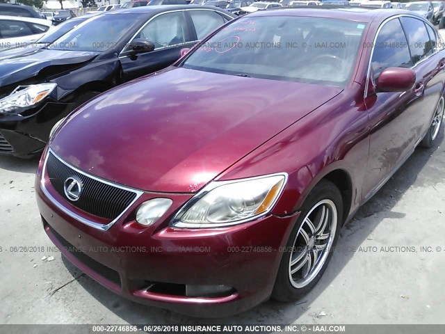 JTHCH96S760008431 - 2006 LEXUS GS GENERATION 200 300 RED photo 6