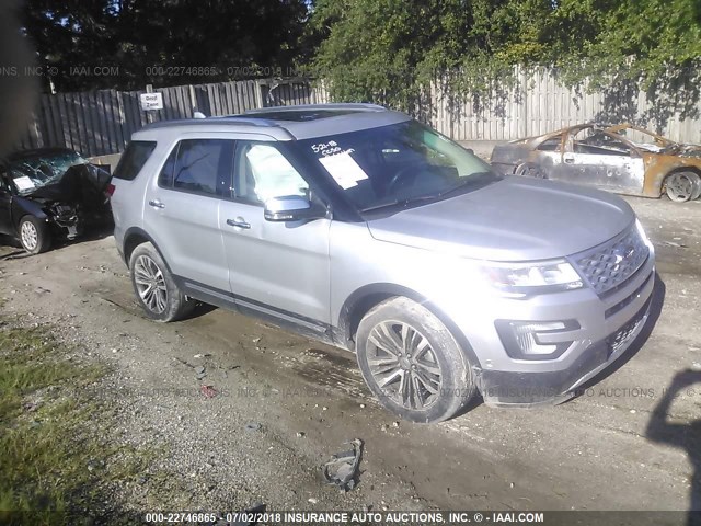 1FM5K8HT1GGB59152 - 2016 FORD EXPLORER PLATINUM SILVER photo 1