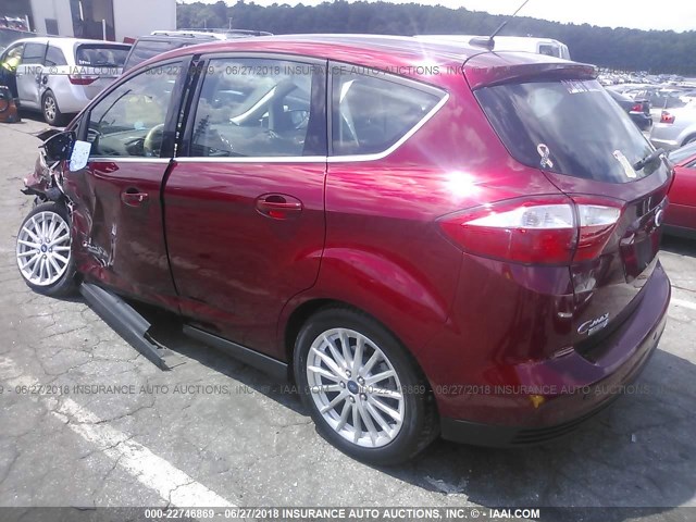 1FADP5CU2FL110635 - 2015 FORD C-MAX PREMIUM SEL RED photo 3