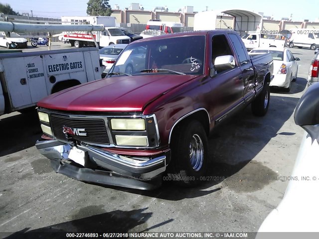 2GTEC19KXL1559958 - 1990 GMC SIERRA C1500 RED photo 2