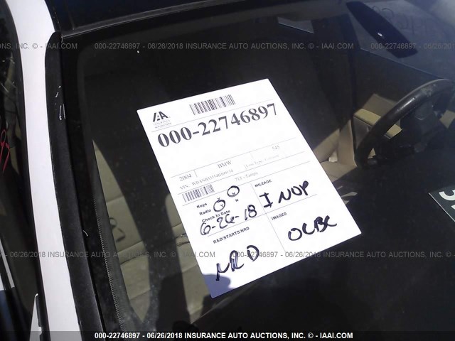 WBANB33554B109134 - 2004 BMW 545 I WHITE photo 7