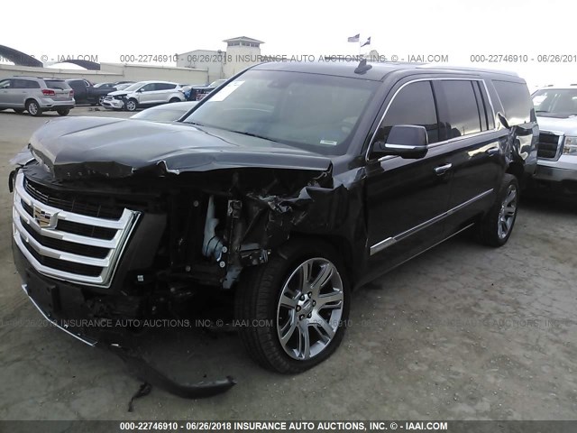 1GYS3HKJ8GR272977 - 2016 CADILLAC ESCALADE ESV LUXURY GRAY photo 2