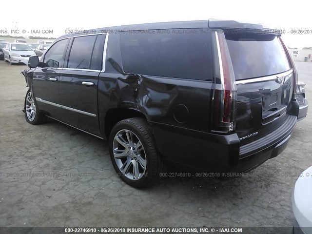 1GYS3HKJ8GR272977 - 2016 CADILLAC ESCALADE ESV LUXURY GRAY photo 3