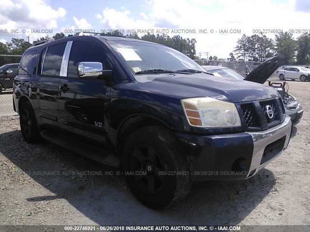 5N1AA08A96N718877 - 2006 NISSAN ARMADA SE/LE Dark Blue photo 1