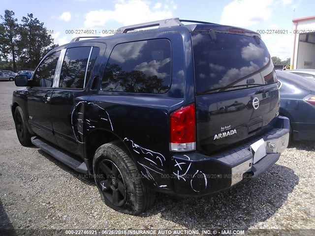 5N1AA08A96N718877 - 2006 NISSAN ARMADA SE/LE Dark Blue photo 3