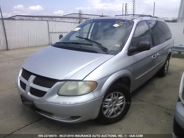 2B4GP44G91R131926 - 2001 DODGE GRAND CARAVAN SPORT GRAY photo 2