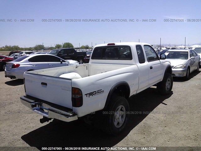 4TASN92N7YZ575920 - 2000 TOYOTA TACOMA XTRACAB PRERUNNER WHITE photo 4