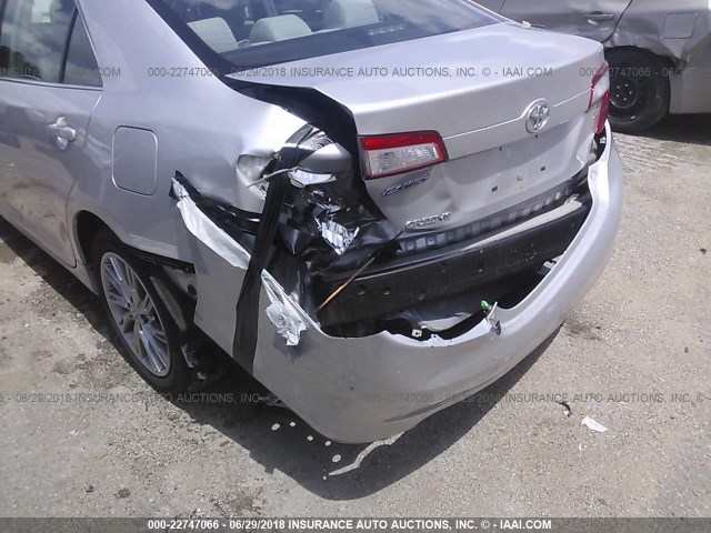 4T4BF1FK5CR190320 - 2012 TOYOTA CAMRY SE/LE/XLE SILVER photo 6