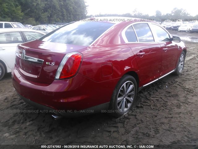 1LNHM93R19G607451 - 2009 LINCOLN MKS RED photo 4